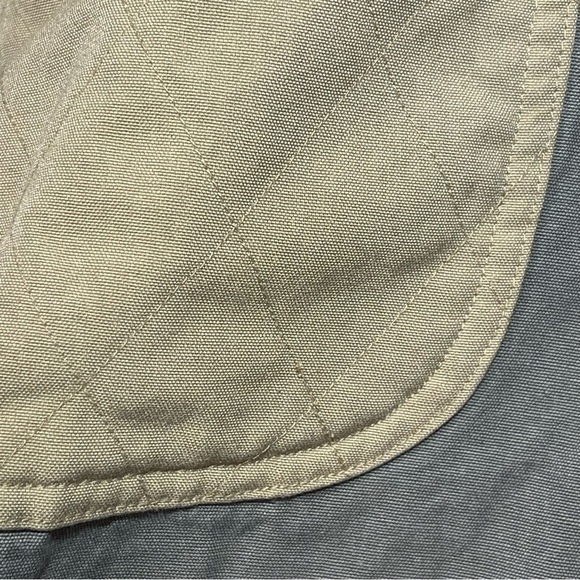 Vintage Cabela's Hunting Shirt Mens Large OD Green Canvas Elbow Patches - Picture 11 of 14